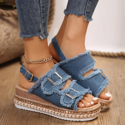 Lily Denim Sandals