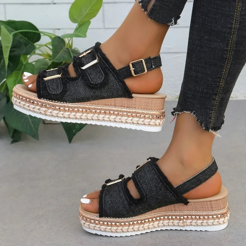 Lily Denim Sandals