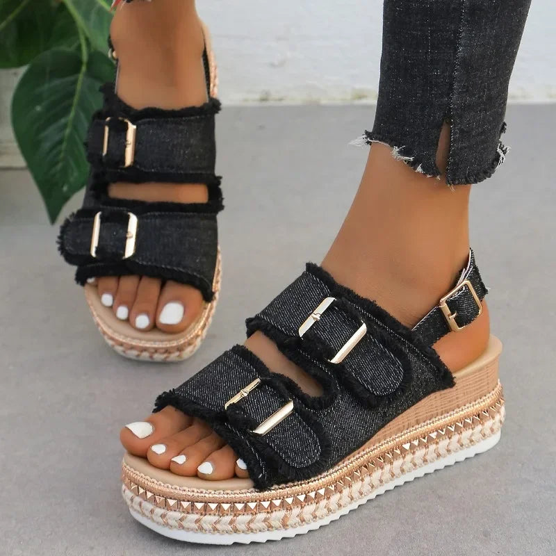 Lily Denim Sandals